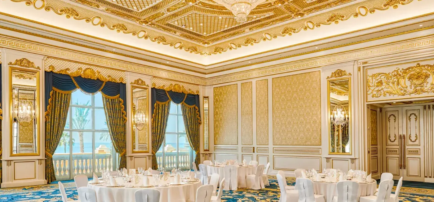 Dining Hall view of Raffles Hotel Dubai